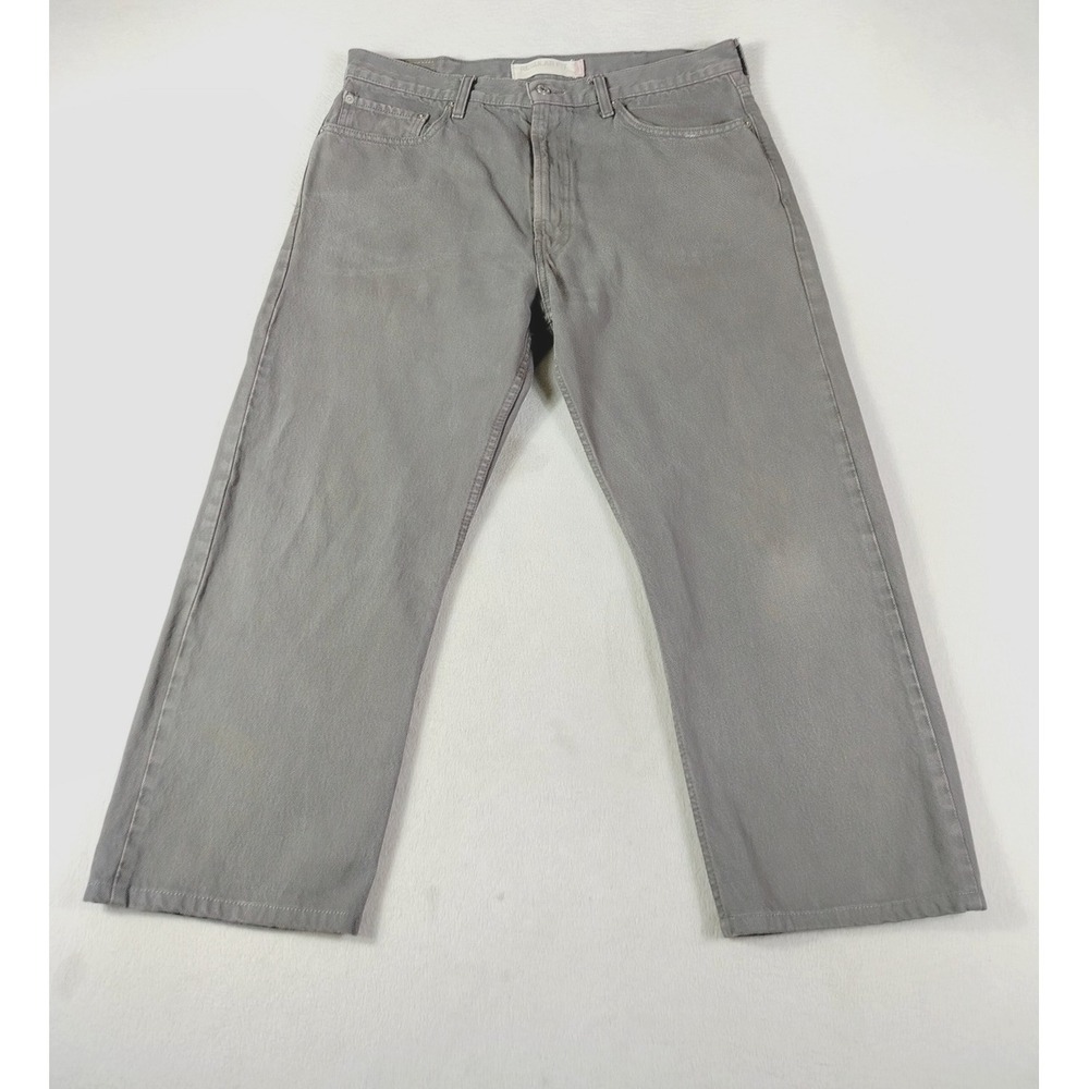 Levis Regular‎ Fit Gray Denim Jeans Mens Straight Leg 505 37x24.5 Gray